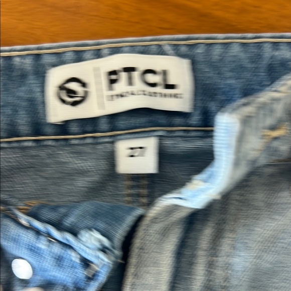 Denim Mini Skirt - Light Blue - Picture 2 of 4